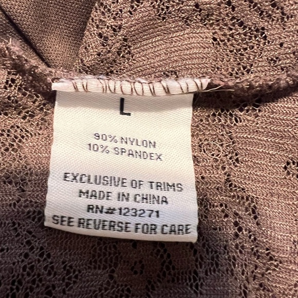 Faded Rose Brown Lace Camisole Top.Sz/L - Picture 9 of 10